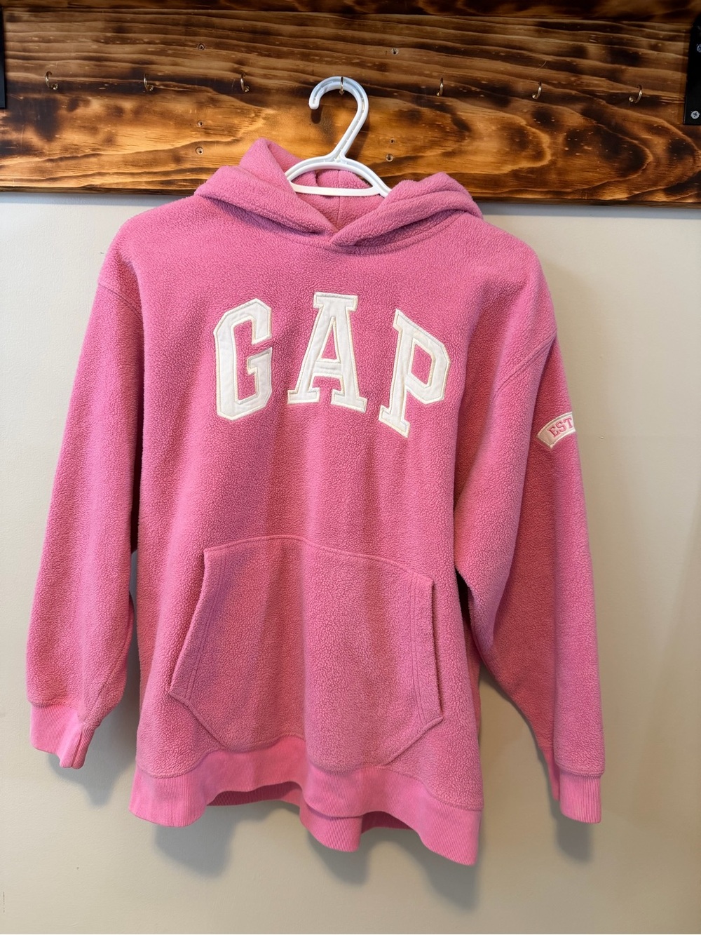 GAP Pink Hooded Fleece Pullover